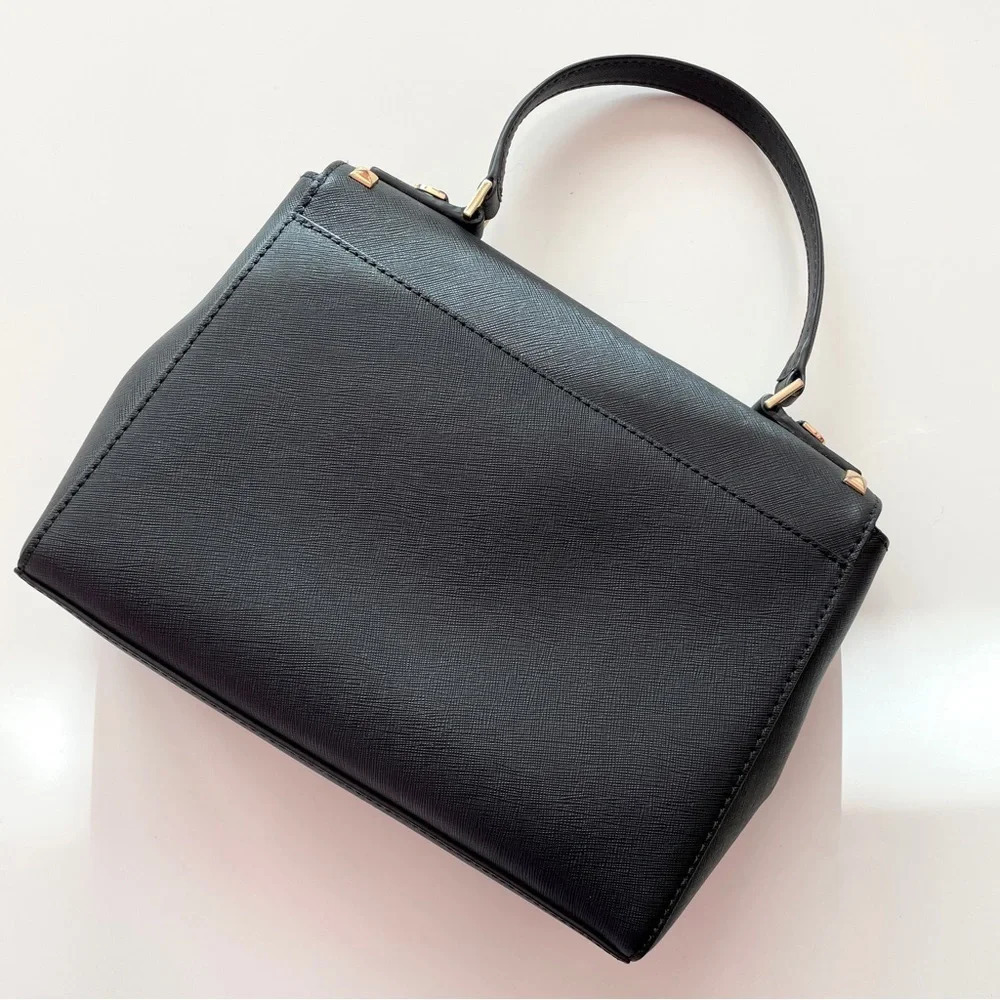 Michael Kors Black Saffiano Women's Sandrine Stud Small Leather Mini Bag - Picture 4 of 15